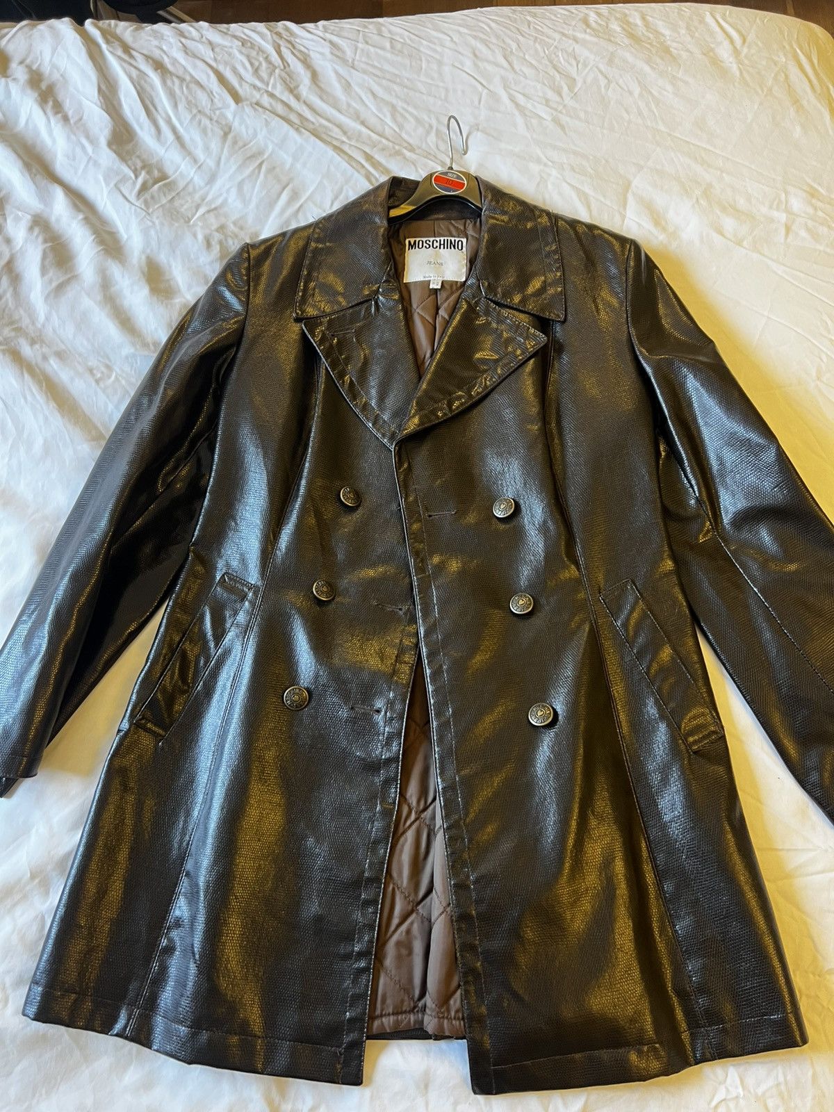 Moschino Moschino brown leather coat Size M / US 6-8 / IT 42-44 - 2 Thumbnail