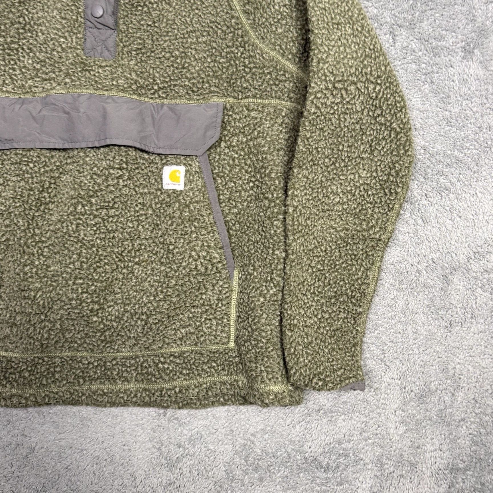 Carhartt VINTAGE Carhartt Jacket Womens M 8-10 Pullover 104922-W 1/4 Snap Fleece Sherpa Sweater Size M / US 6-8 / IT 42-44 - 2 Thumbnail