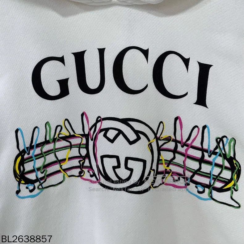 Gucci Gucci Colour line belt logo hoodie Size US M / EU 48-50 / 2 - 6 Thumbnail