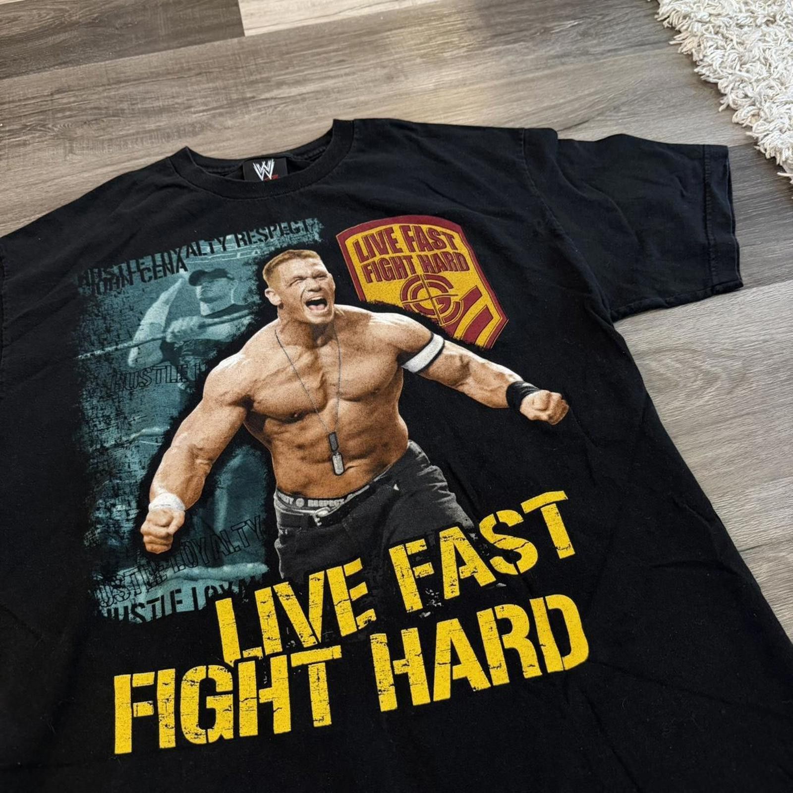 WWE Vintage John cena live fast die hard t shirt 00s XL Size US XL / EU 56 / 4 - 1 Thumbnail