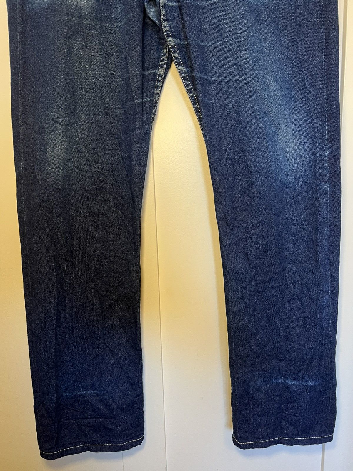 Naked & Famous Vintage Naked & Famous faded raw selvedge denim blue jeans Size US 31 - 14 Thumbnail