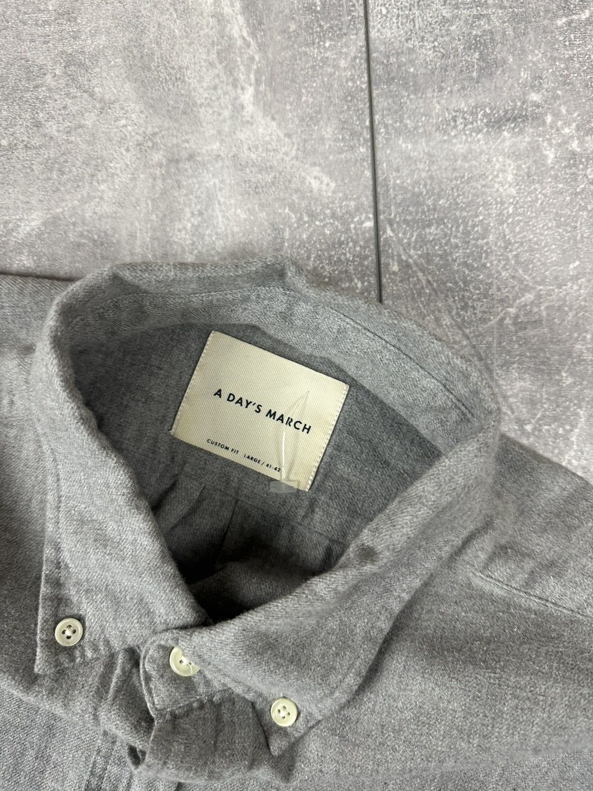 A Day's March A Days March Basic Silver Shirt Button Up Size US L / EU 52-54 / 3 - 7 Thumbnail