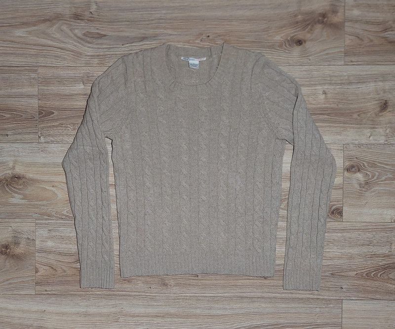 Other 100% cashmere sweater jumper u-neck beige vintage Size L / US 10 / IT 46 - 1 Thumbnail