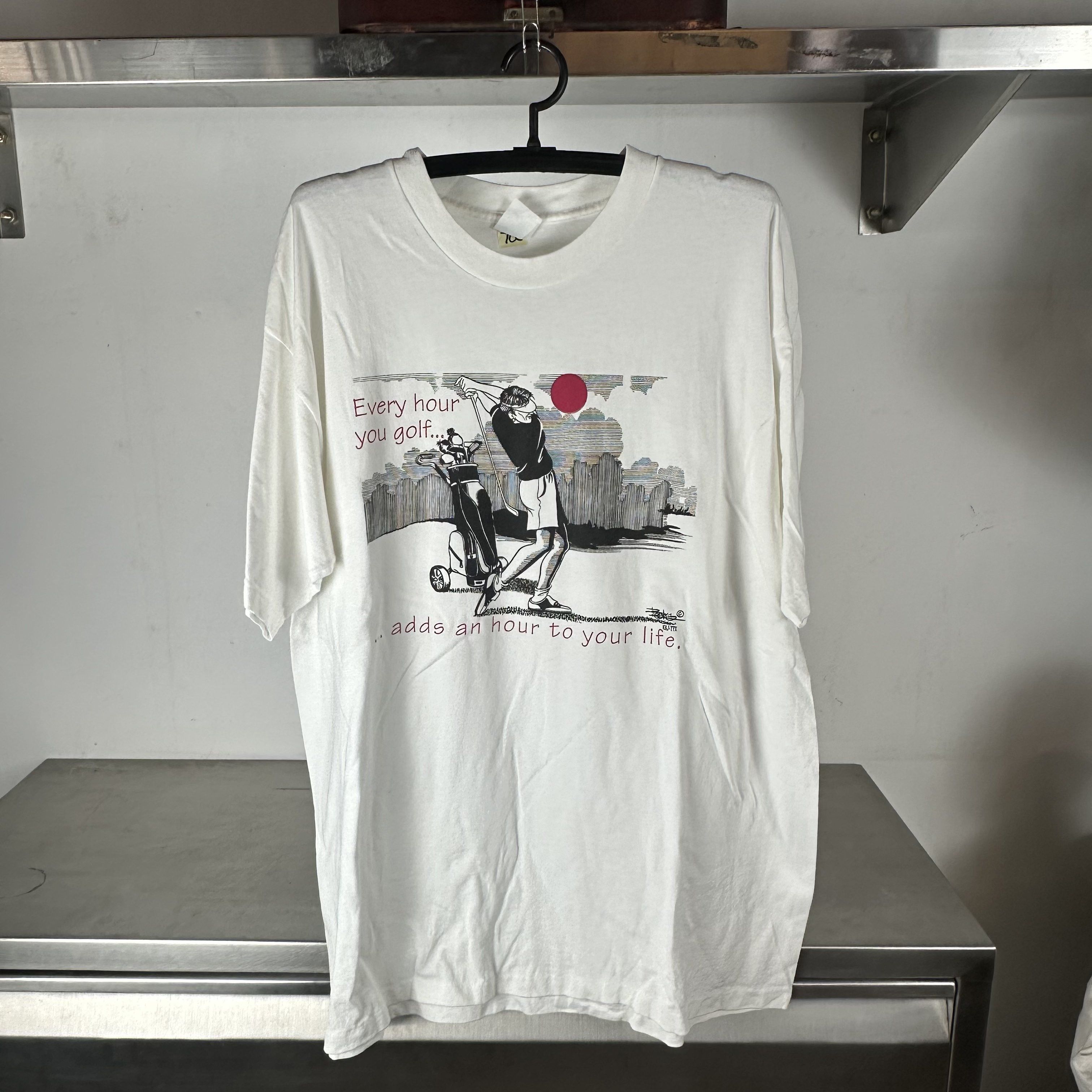 Vintage 90s Every Hour You Golf Adds an Hour to Your Life Humor Tee Size US XXL / EU 58 / 5 - 1 Thumbnail