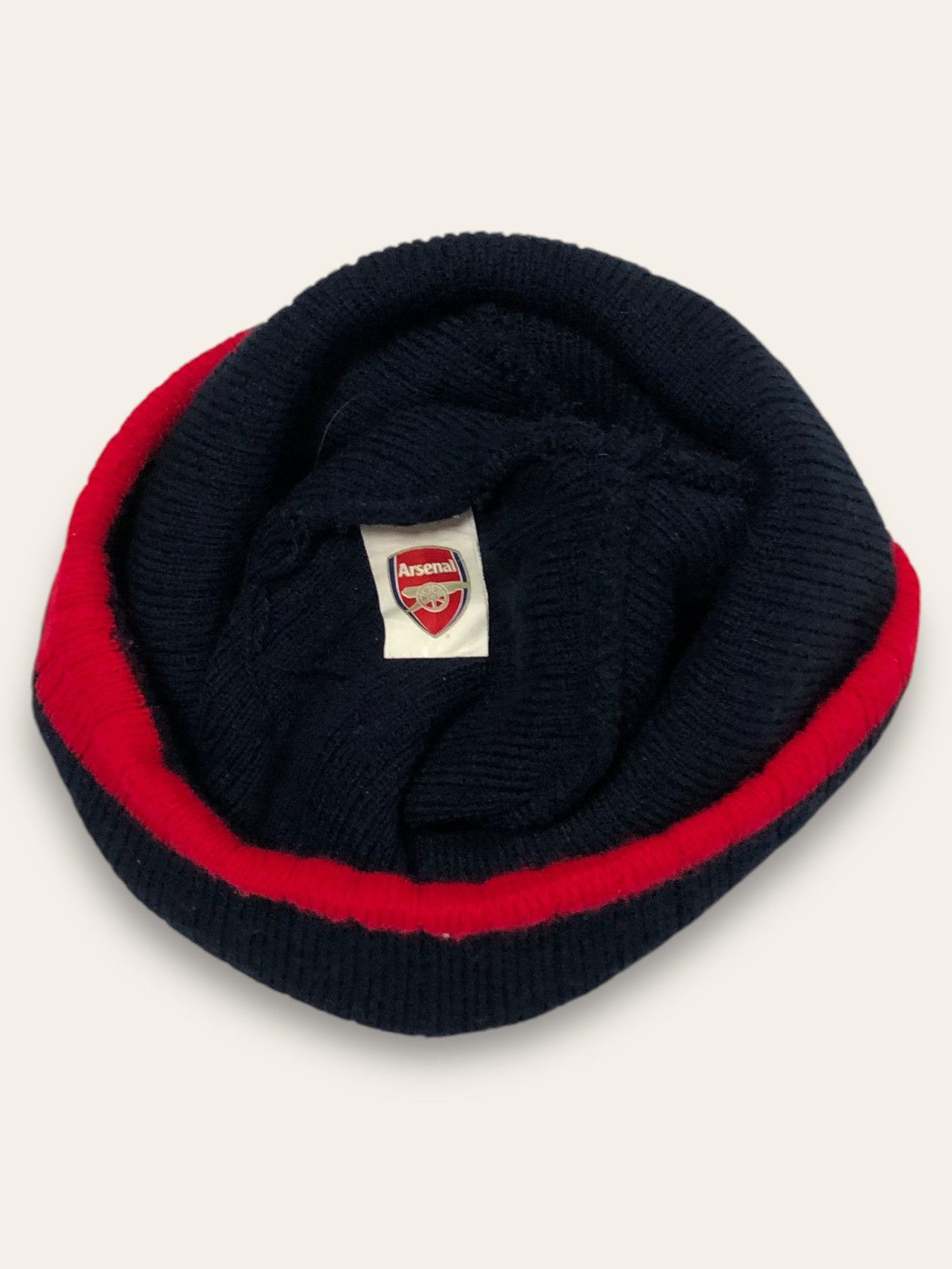 Other Vintage ARSENAL Navy Patch Logo Beanie Hat Size ONE SIZE - 3 Thumbnail