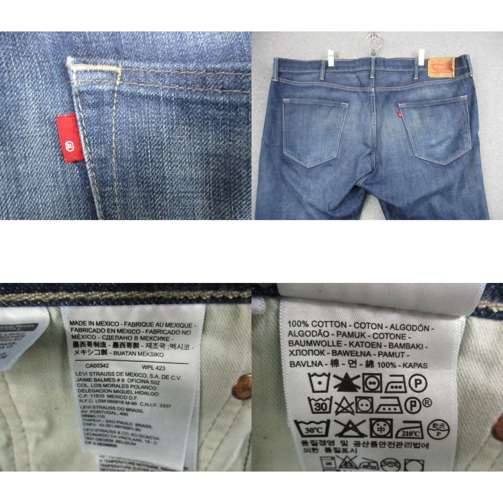 Levi's Levi's 501 XX Jeans 44x30 Blue Denim Button Fly Vintage USA 501XX Mens Straight Jeans Size US 44 / EU 60 - 8 Thumbnail