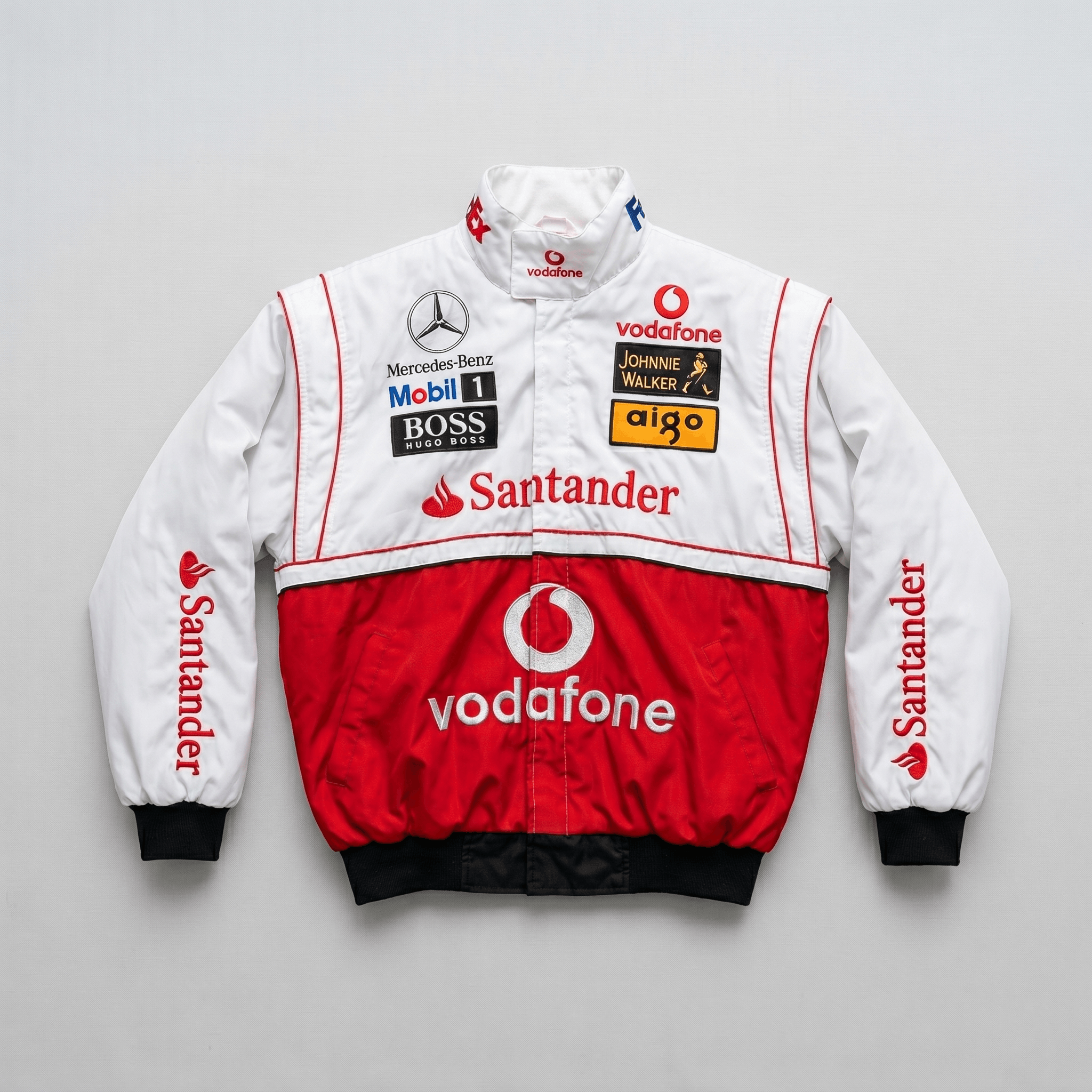 Mercedes-Benz RARE 90s Mercedes - Benz Bomber Jacket Racing Streetwear Size US XXL / EU 58 / 5 - 1 Thumbnail