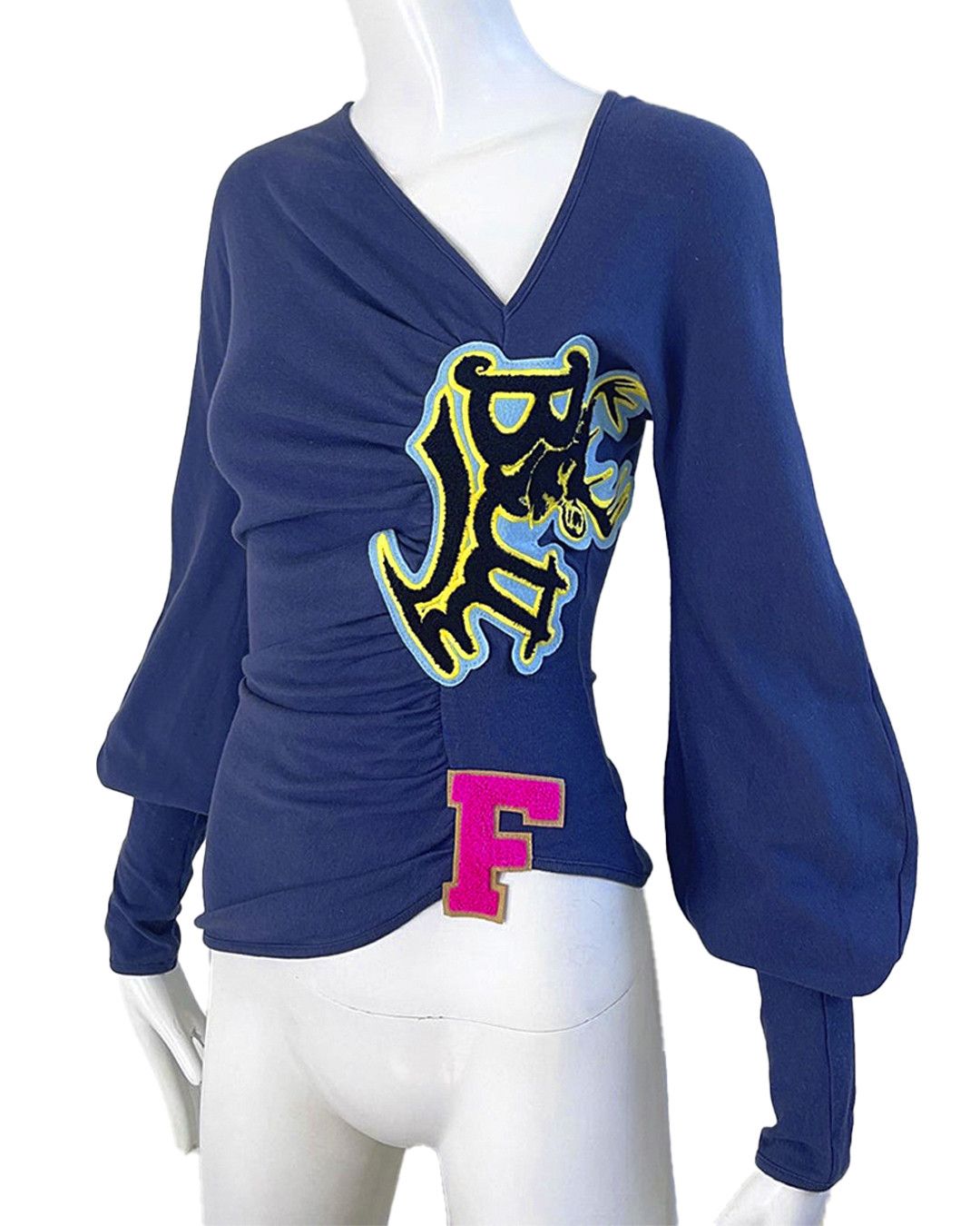 Chloe CHLOÉ F/W 2001 Vintage Betty Patch Top (S) Size S / US 4 / IT 40 - 1 Thumbnail