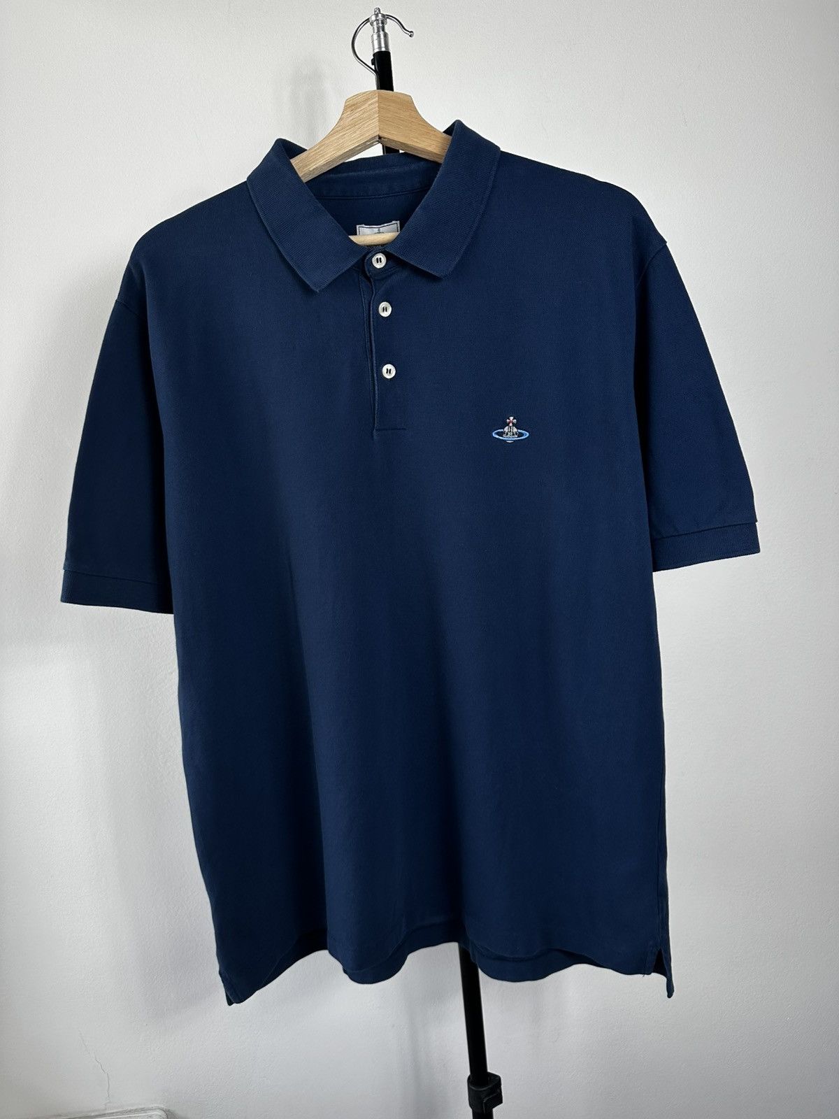 Vivienne Westwood Vivienne Westwood Man Embroidered Orb Logo Pique Polo Size US XXL / EU 58 / 5 - 3 Thumbnail