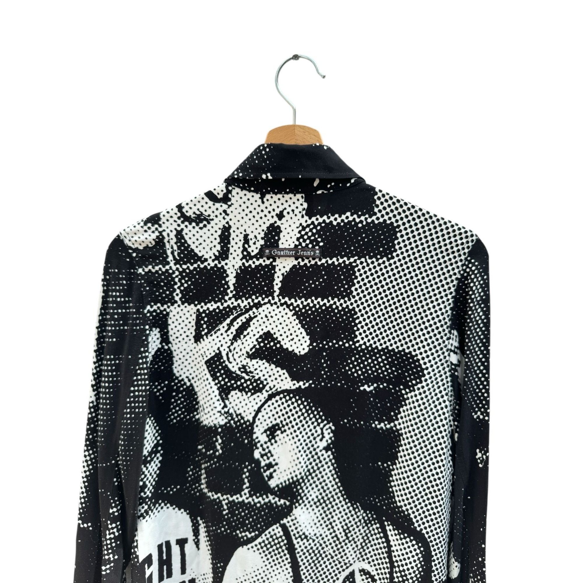 Jean Paul Gaultier Vintage Racism Protest Print Shirt Size M / US 6-8 / IT 42-44 - 4 Thumbnail