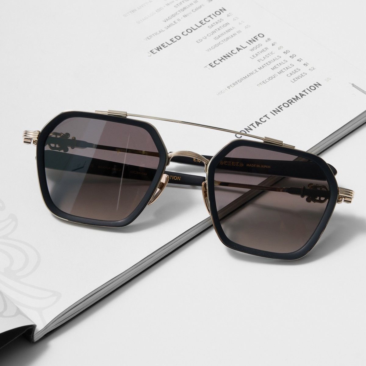Chrome Hearts CHROME HEARTS HOTATION MBK/ GP - MBK- PLASTIC SUNGLASSES Size ONE SIZE - 5 Thumbnail