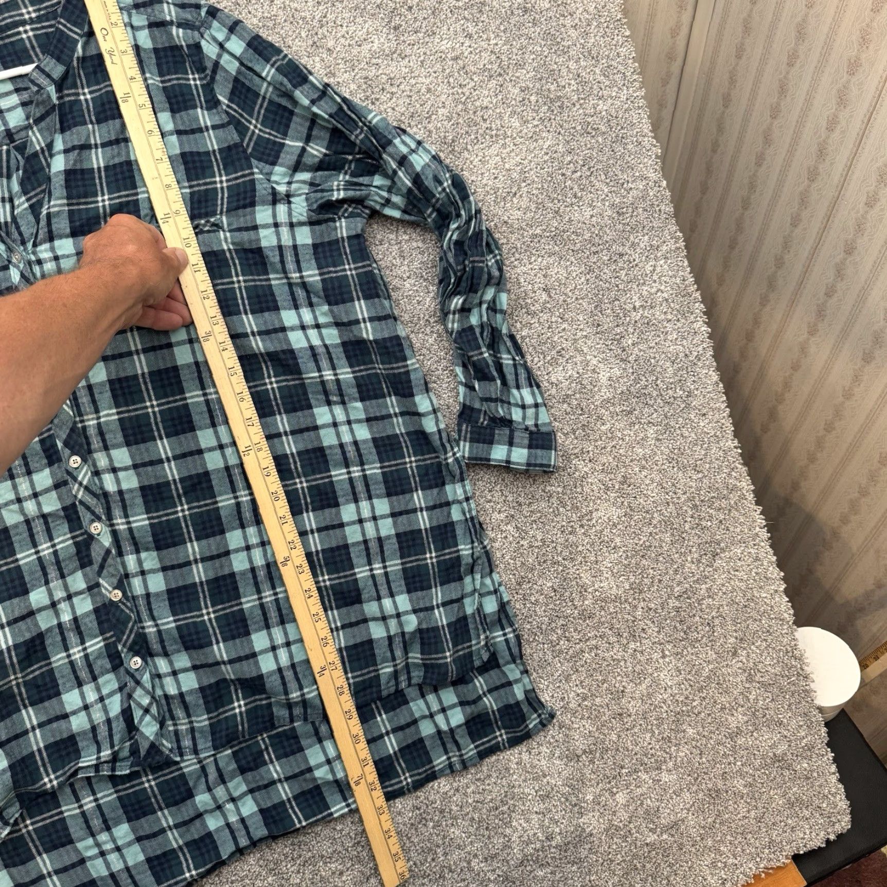 Vintage Roamans Button-Up Shirt Plus 22W Plaid Western Cowgirl Chic Holiday Sparkle Green Long Sleeve Button-Front Women Modern Vintage? No Vintage. Size 3XL / US 20-22 - 2 Thumbnail