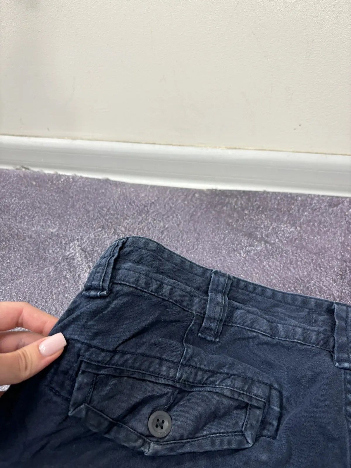 Polo Ralph Lauren × Ralph Lauren × Vintage Vintage Polo Ralph Lauren Y2K Navy Military Cargo Shorts Size US 36 / EU 52 - 16 Thumbnail