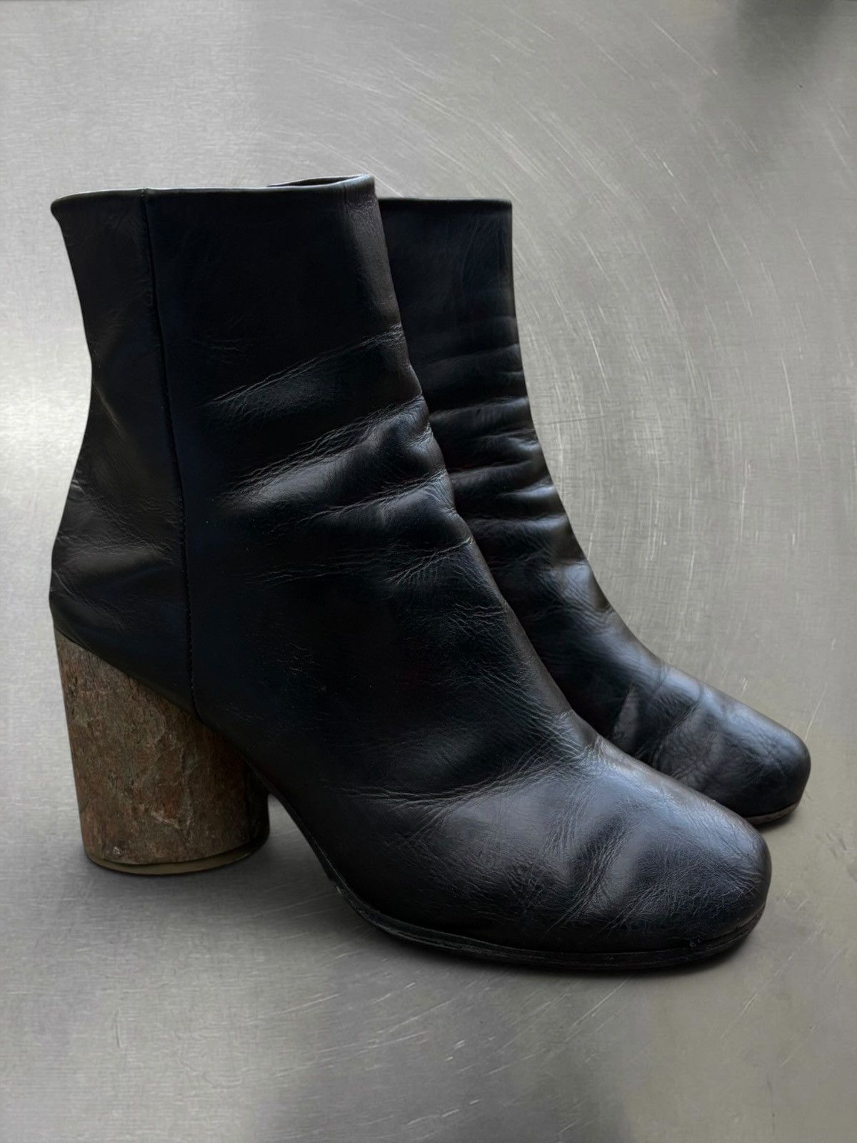 Maison Margiela Maison Margiela Leather Boots Black Textured Heel Size 37 Size US 7 / IT 37 - 4 Thumbnail