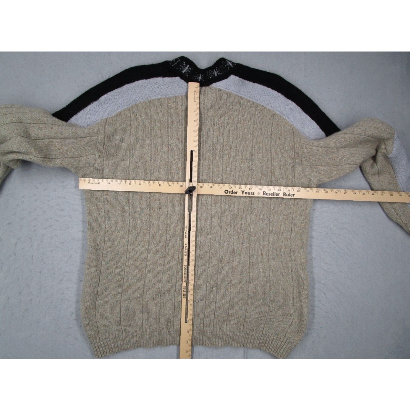 Vintage VINTAGE Columbia Sweater Mens Large Beige Wool Blend Convert Pullover Y2K Size US L / EU 52-54 / 3 - 7 Thumbnail