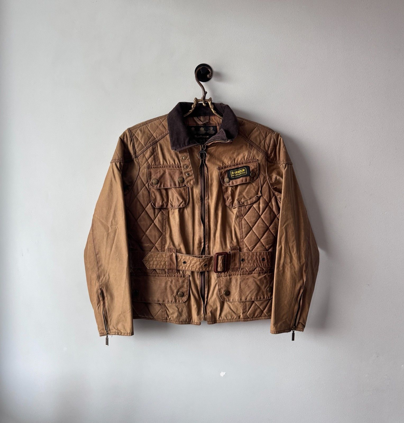 Barbour Barbour International Tartan Wax Biker Jacket Vintage Size M / US 6-8 / IT 42-44 - 1 Thumbnail