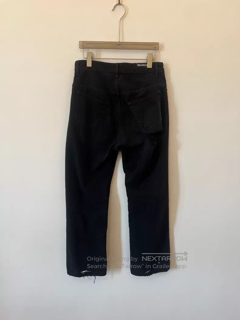 Balenciaga Balenciaga size XS Black Ripped Denim Long Pants Size US 27 - 2 Thumbnail