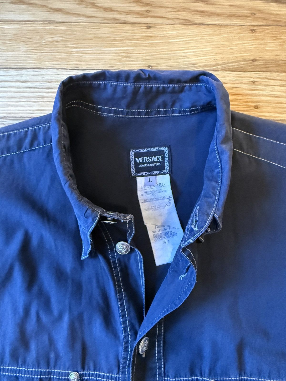 Versace 90’s VERSACE long sleeve shirt Size US L / EU 52-54 / 3 - 3 Thumbnail