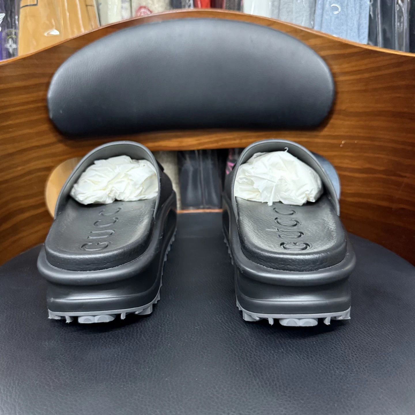 Gucci GUCCI Interlocking Black Platform Slipper 37 New Worn Once Size US 6.5 / IT 36.5 - 3 Thumbnail