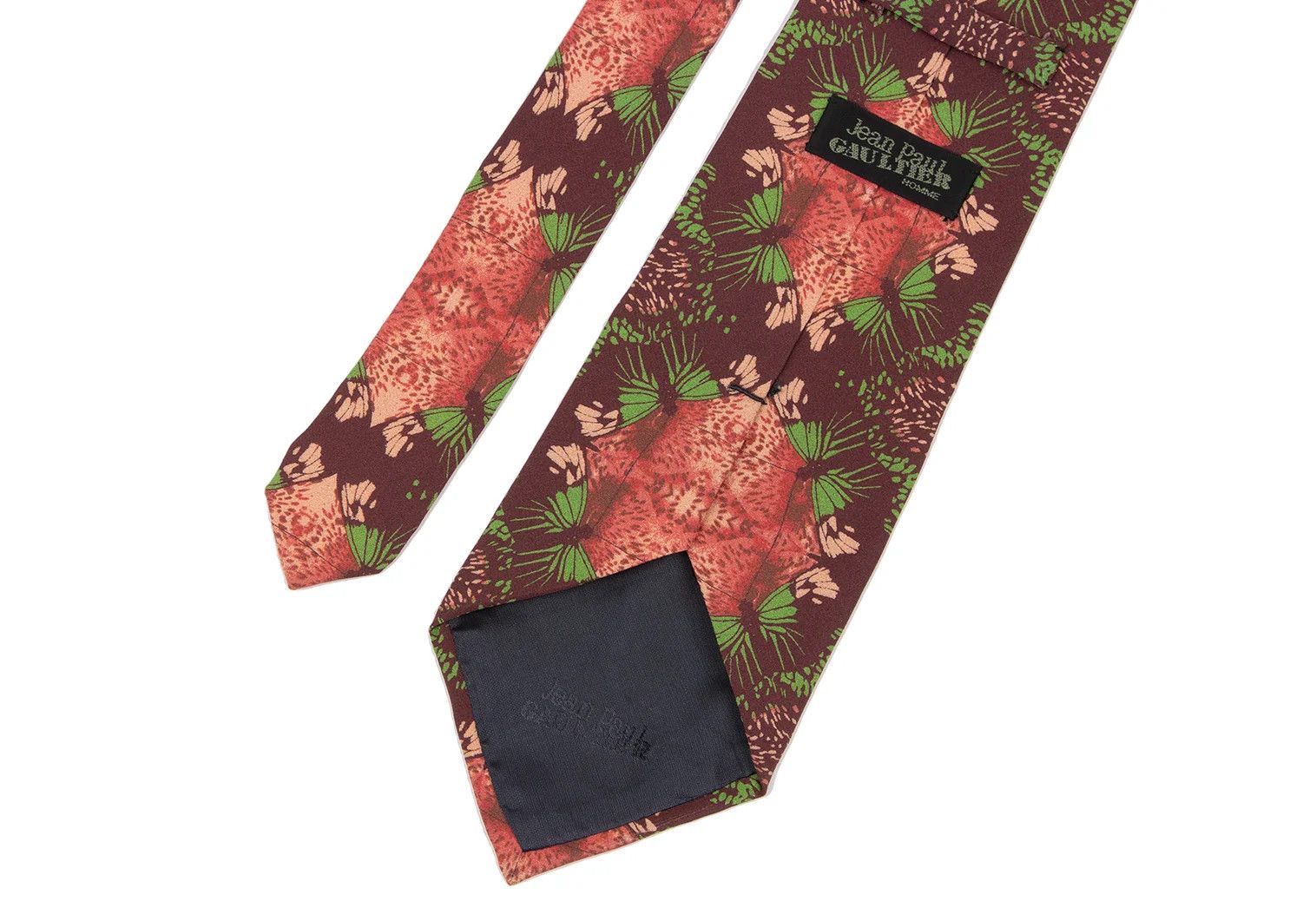 Jean Paul Gaultier Butterfly Print Tie in Red, Purple, and Green Size ONE SIZE - 10 Thumbnail