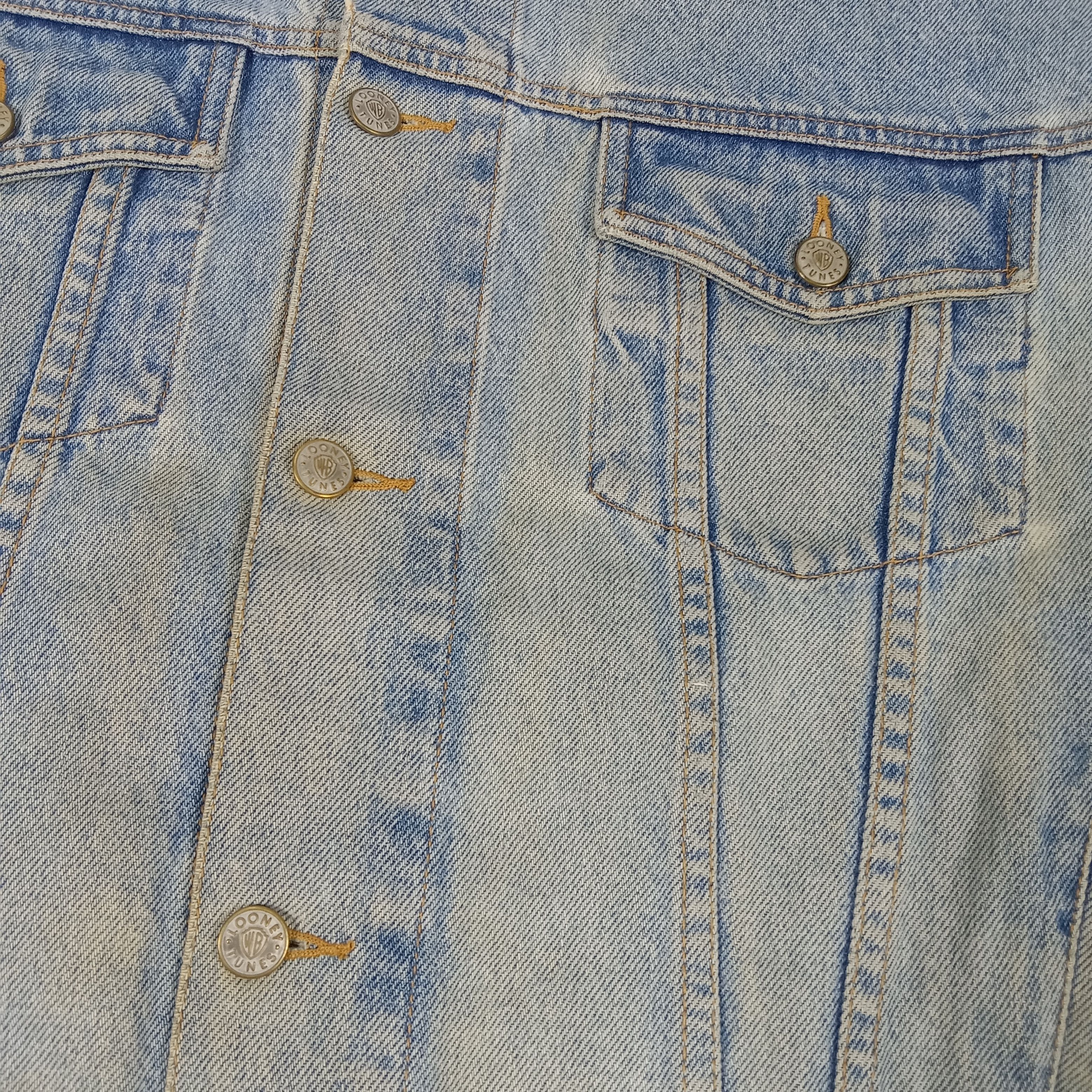 Vintage × Warner Bros Warner Bros. Studio Embroidery Design Denim Jacket Size US L / EU 52-54 / 3 - 7 Thumbnail