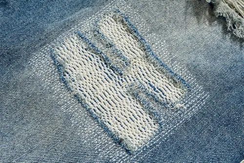 Jean Hamaoka x Kazue High Street White Striped Washed Jeans Size US 35 - 7 Thumbnail