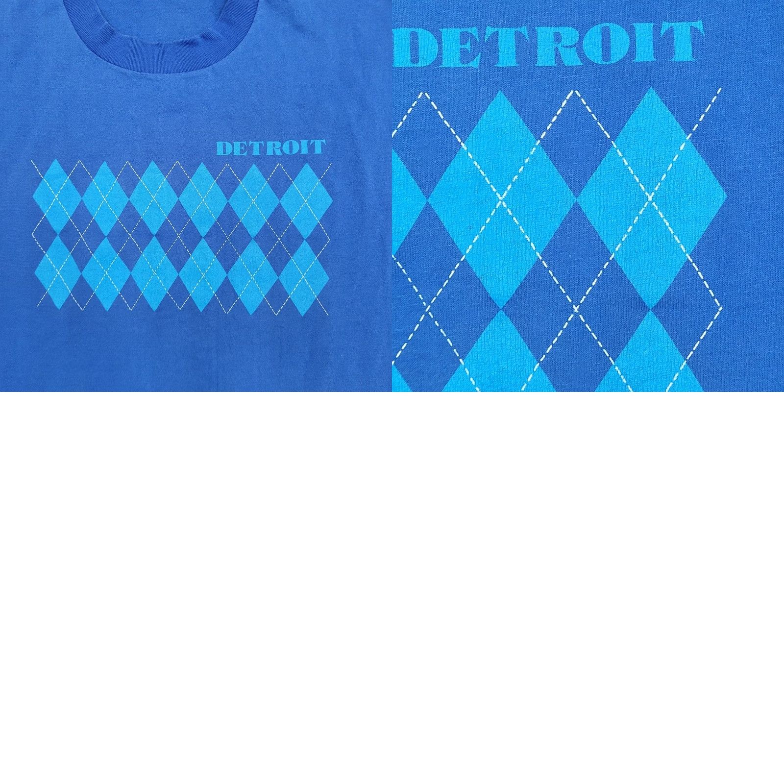 Vintage VINTAGE Detroit Argyle Shirt Womens Large 20x24 USA Shirt Graphic Tee 80s Crew Neck Short Sleeve Men/Women Size L / US 10 / IT 46 - 9 Thumbnail