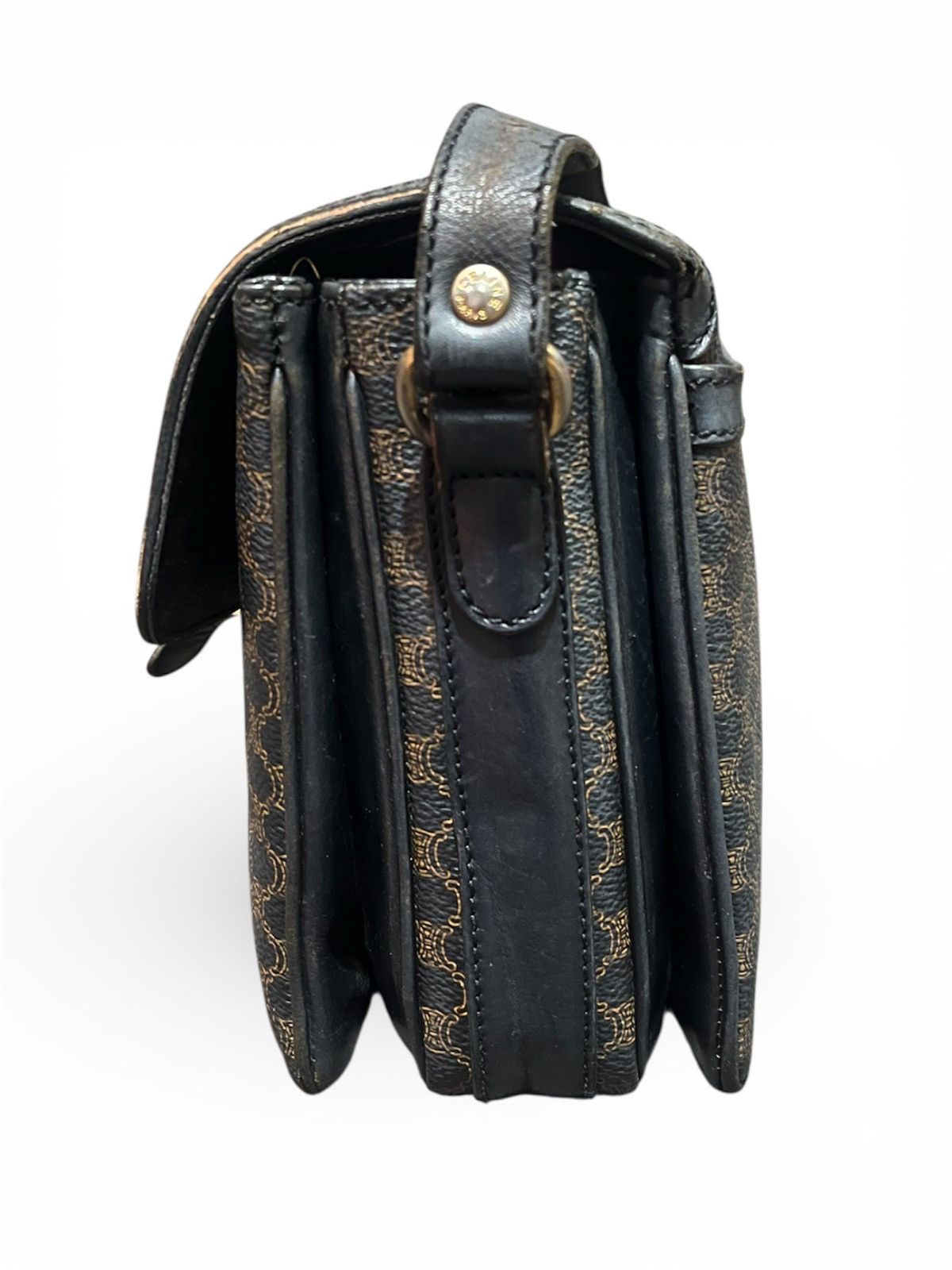 Celine Celine Vintage Macadam PVC Shoulder Bag Black Size ONE SIZE - 3 Thumbnail