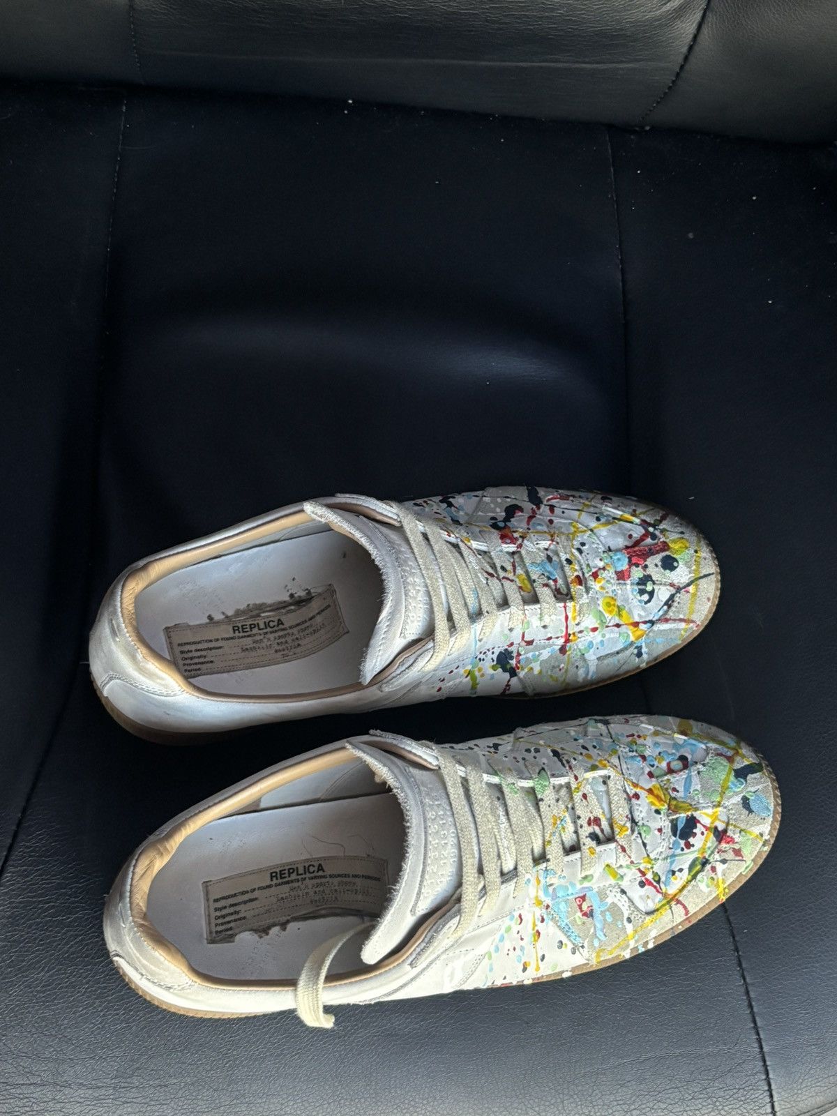 Maison Margiela Maison Margiela GAT Replica Paint Splatter White Size US 10 / EU 43 - 3 Thumbnail