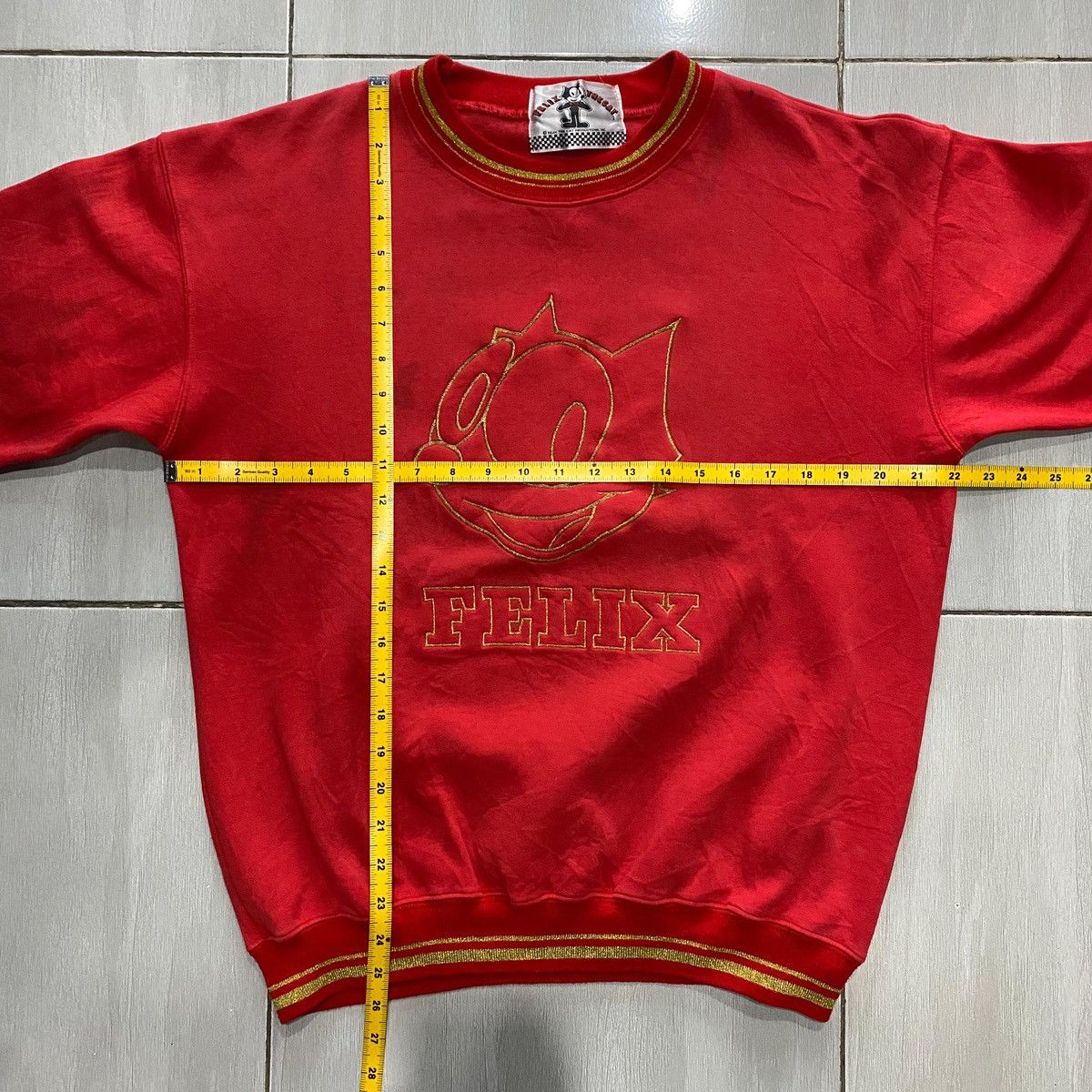 Felix Felix the Cat Vintage Sweatshirt Embroidered Graphic 90s Size US XL / EU 56 / 4 - 17 Thumbnail