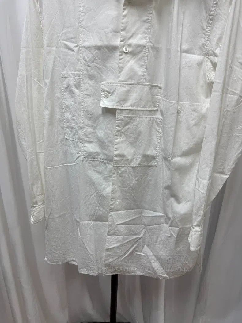 Yohji Yamamoto YOHJI YAMAMOTO Lapel patch long shirt 3 yards neckline sli Size US L / EU 52-54 / 3 - 3 Thumbnail