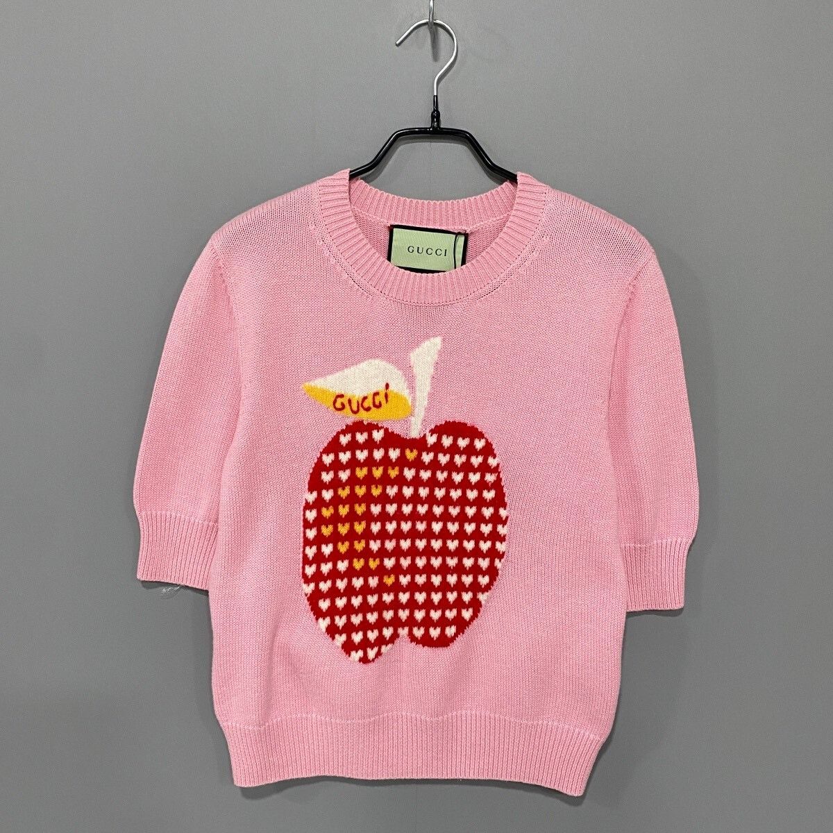 Gucci Gucci Pink Apple Knit Short-Sleeve Sweater S Size S / US 4 / IT 40 - 1 Thumbnail