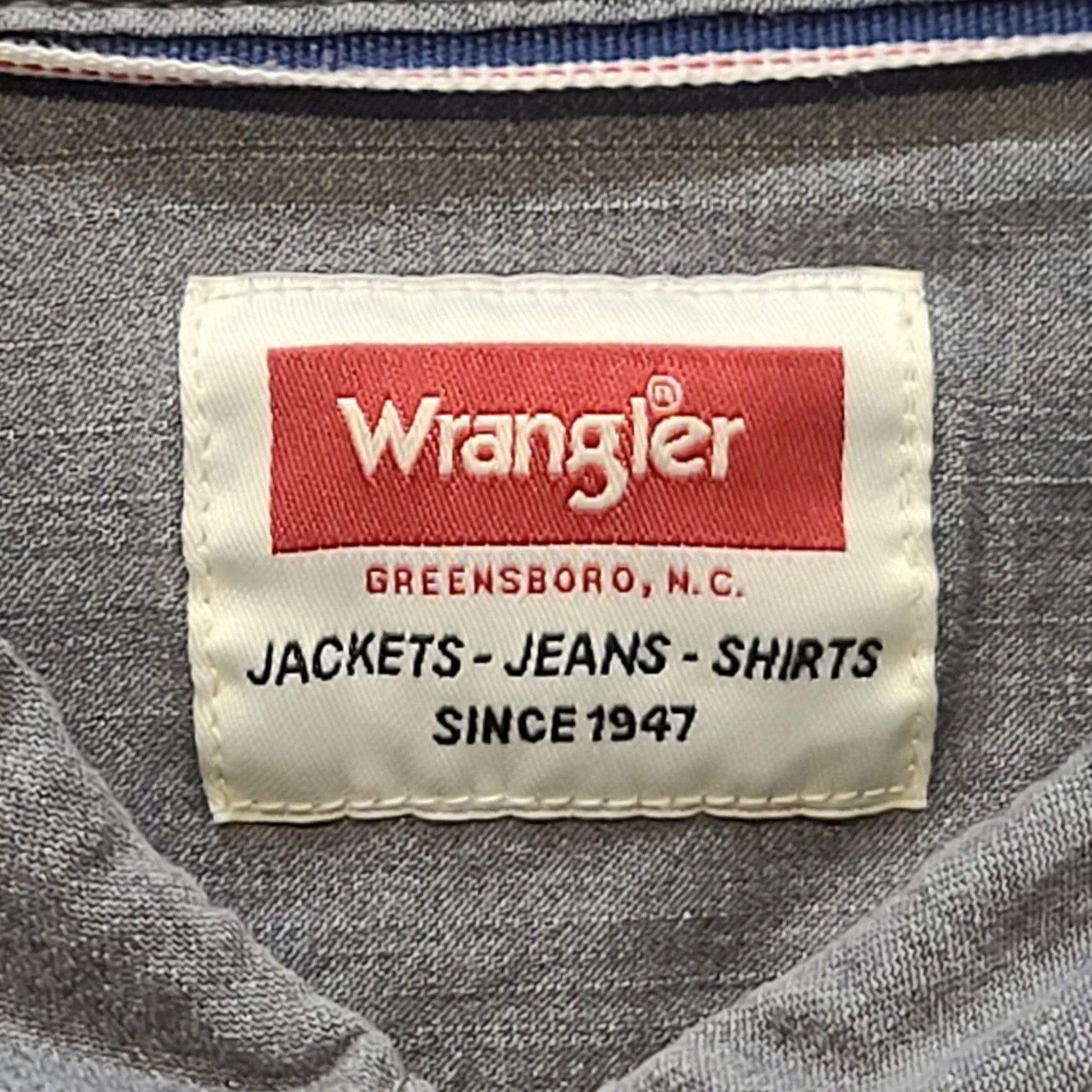 Wrangler Wrangler Chambray Shirt Mens 2XL Regular Fit Pearl Snap Long Sleeve Workwear Size US XXL / EU 58 / 5 - 2 Thumbnail