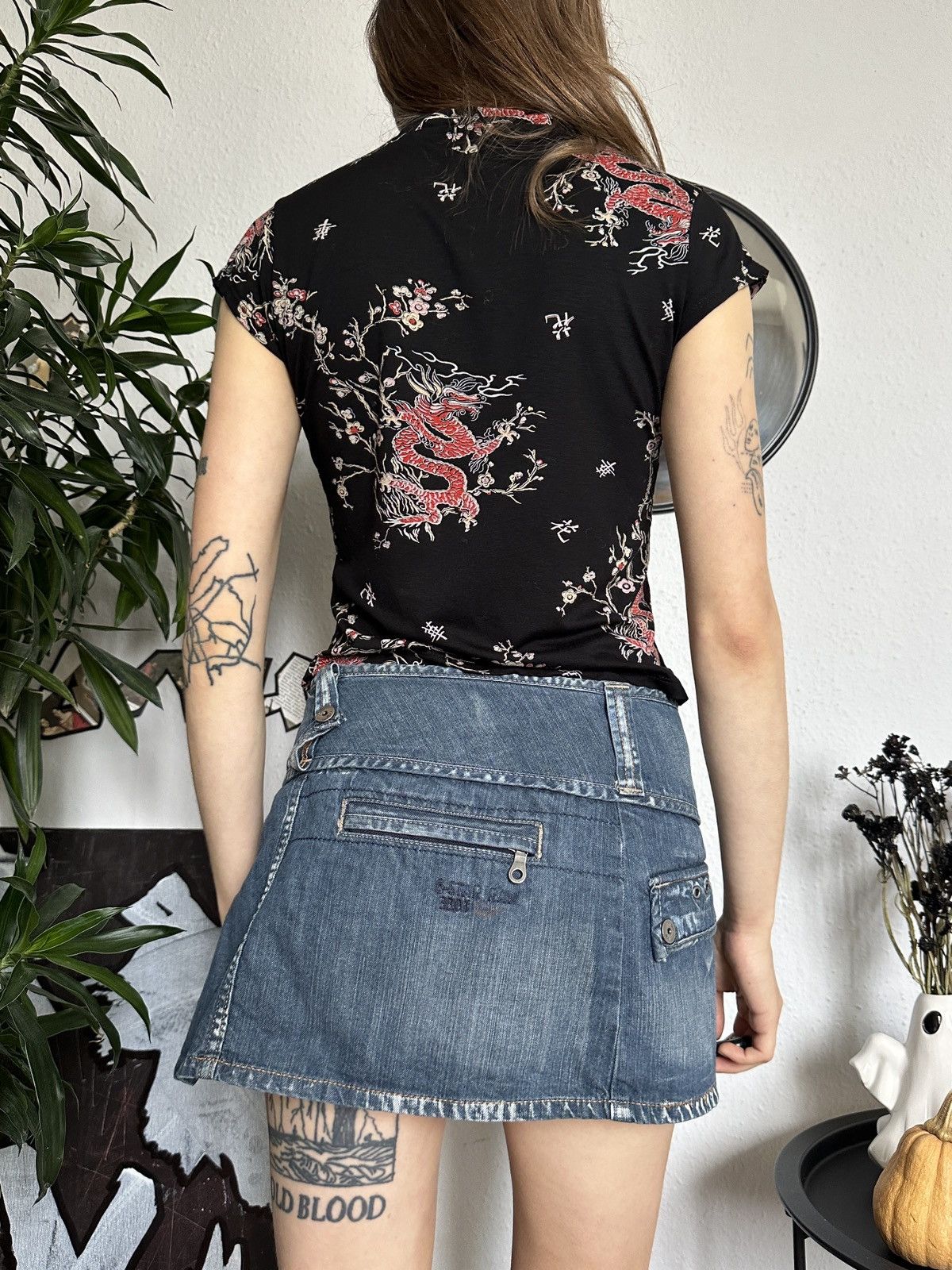 If Six Was Nine × Japanese Brand Japan Asian Dragon Kimono vintage Crop Top Size ONE SIZE - 4 Thumbnail