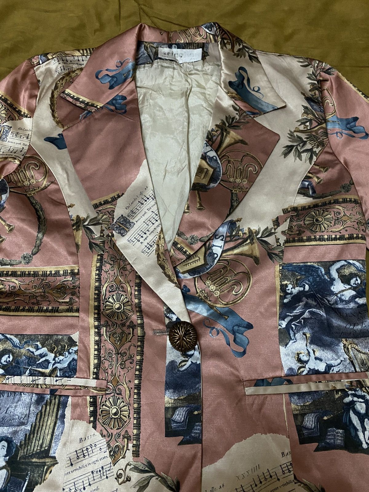 Vintage Vintage 90s Crinoline Fullprint With Decorative Cherubs Size M / US 6-8 / IT 42-44 - 3 Thumbnail