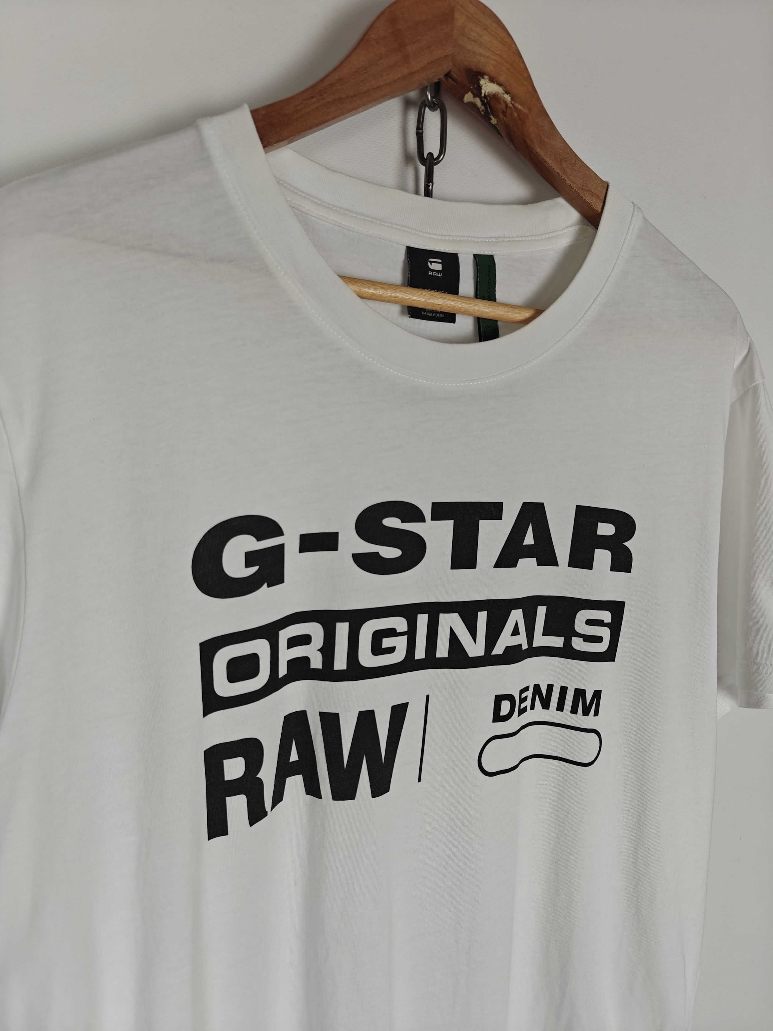 G-Star G-Star Raw T-Shirt Center Logo Crewneck White Tee XL Size US XL / EU 56 / 4 - 4 Thumbnail