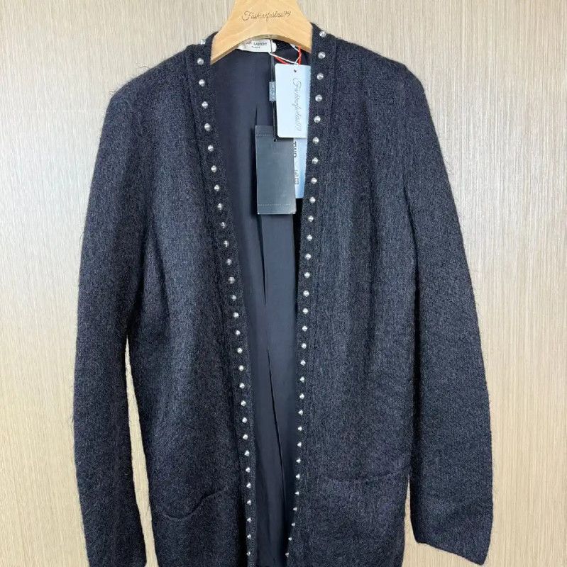Yves Saint Laurent YSL Black Wool Cardigan for Women 0089 Size XS / US 0-2 / IT 36-38 - 1 Thumbnail