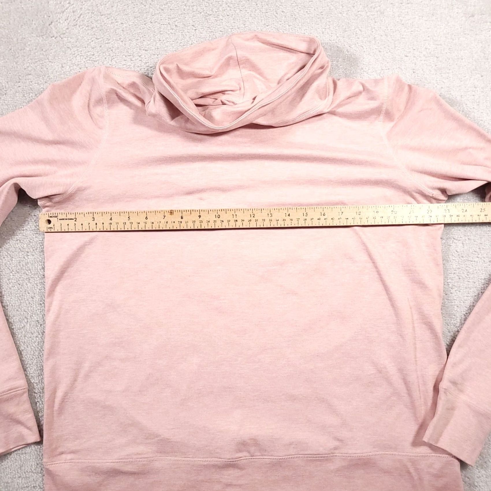 Vintage Gaiam Sweatshirt Women's XL Pink Cowl Neck Activewear Performance Thumbholes Shirt Fits Athletic Womens Size XL / US 12-14 / IT 48-50 - 6 Thumbnail