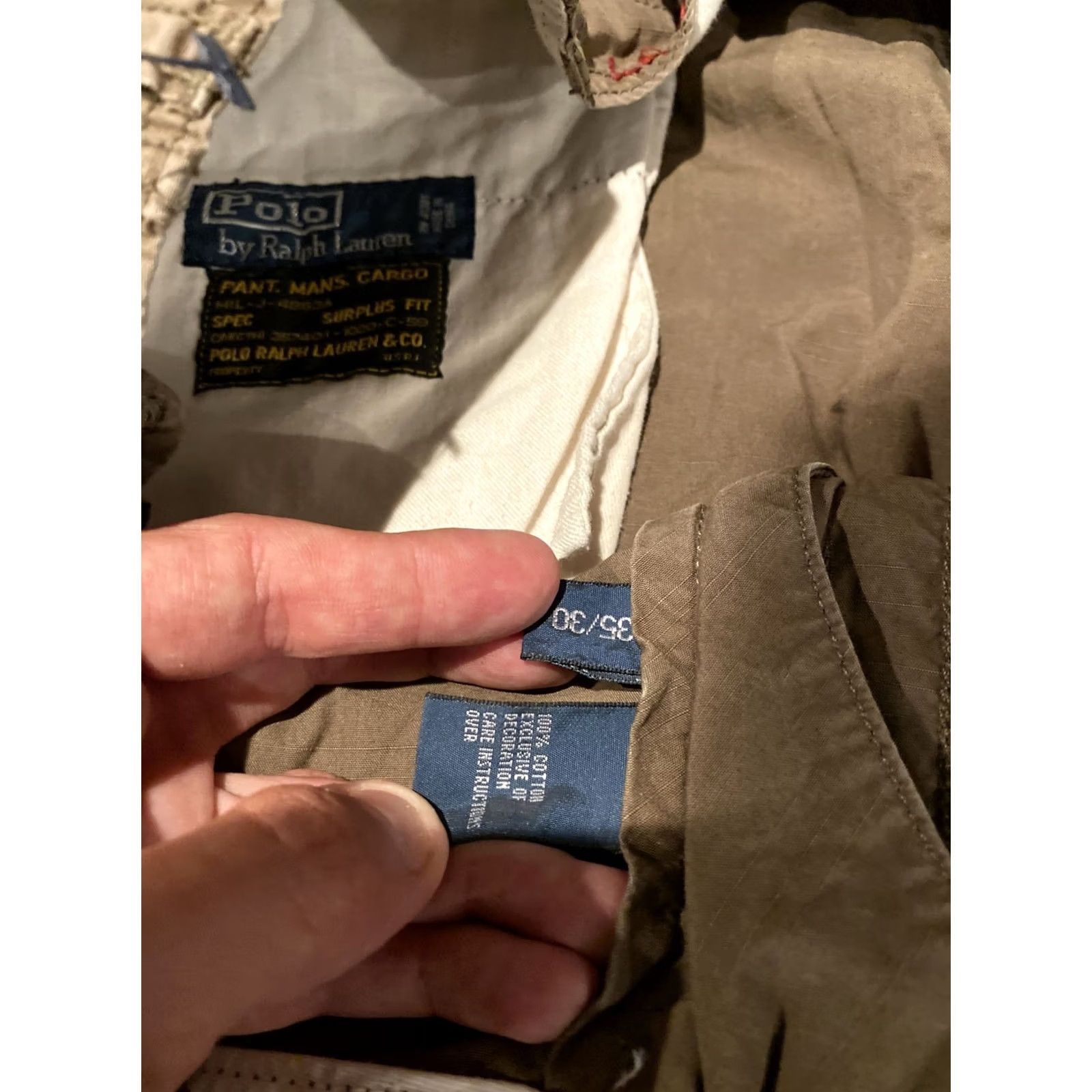 Polo Ralph Lauren Polo Ralph Lauren Pants Cargo Men 35x30 Paratroop Green Size US S / EU 44-46 / 1 - 6 Thumbnail