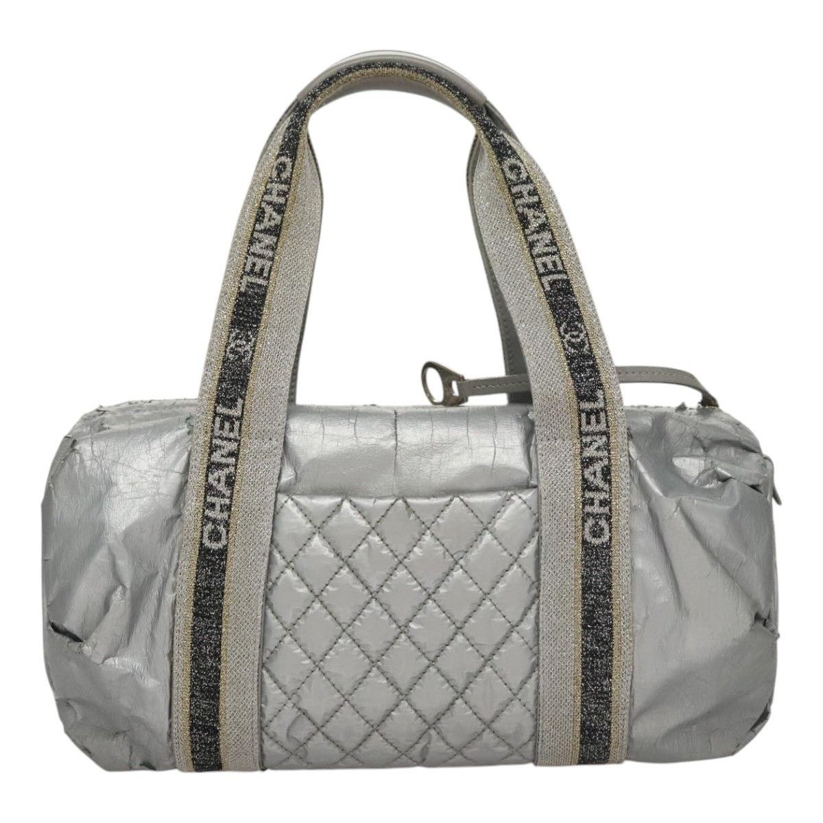 Chanel CHANEL Sports Hand Bag Coated Canvas Silver CC Size ONE SIZE - 3 Thumbnail