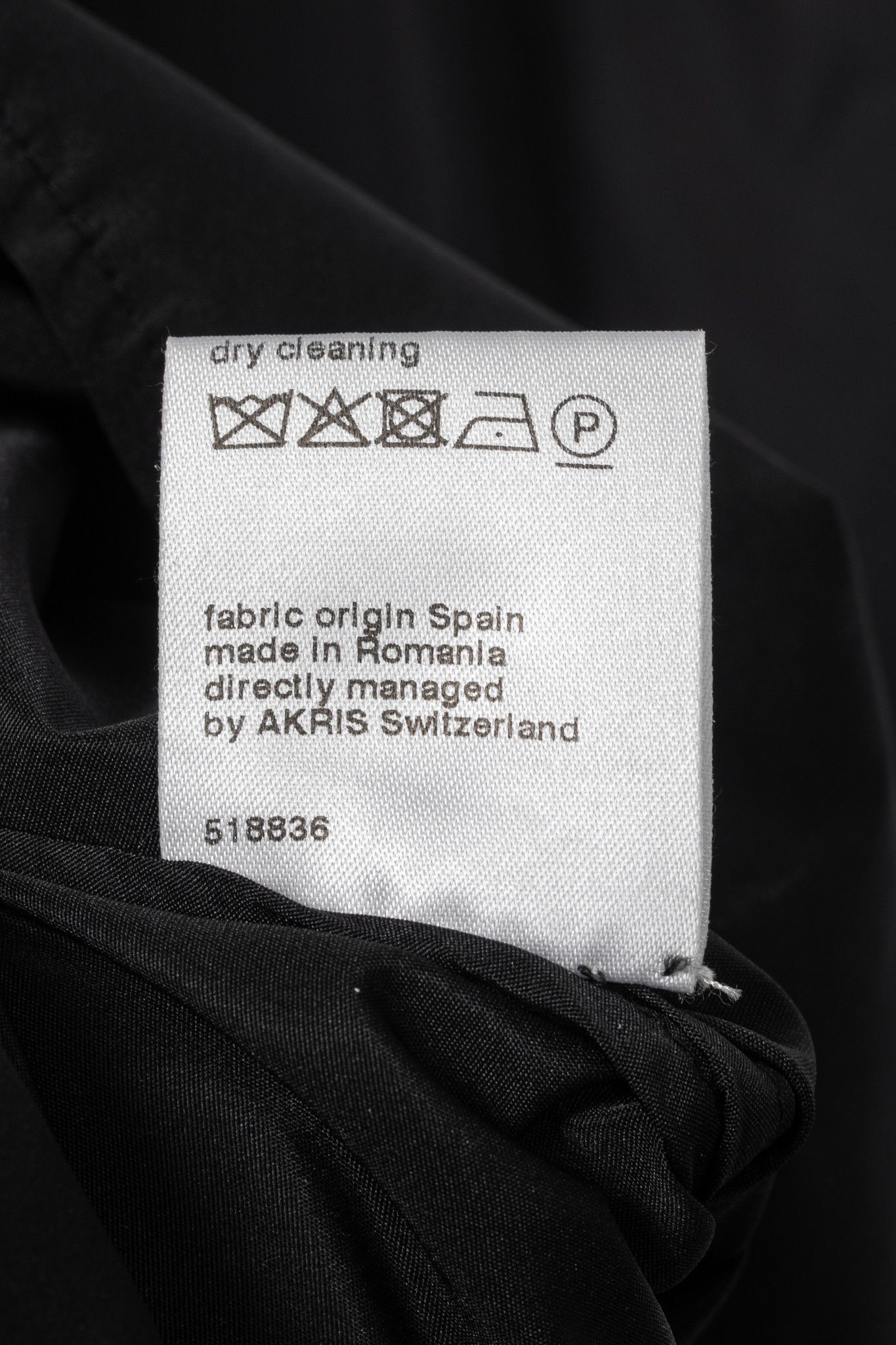 Akris Akris Punto Black Taffeta Ruffle-Collar Blouse Size M / US 6-8 / IT 42-44 - 9 Thumbnail