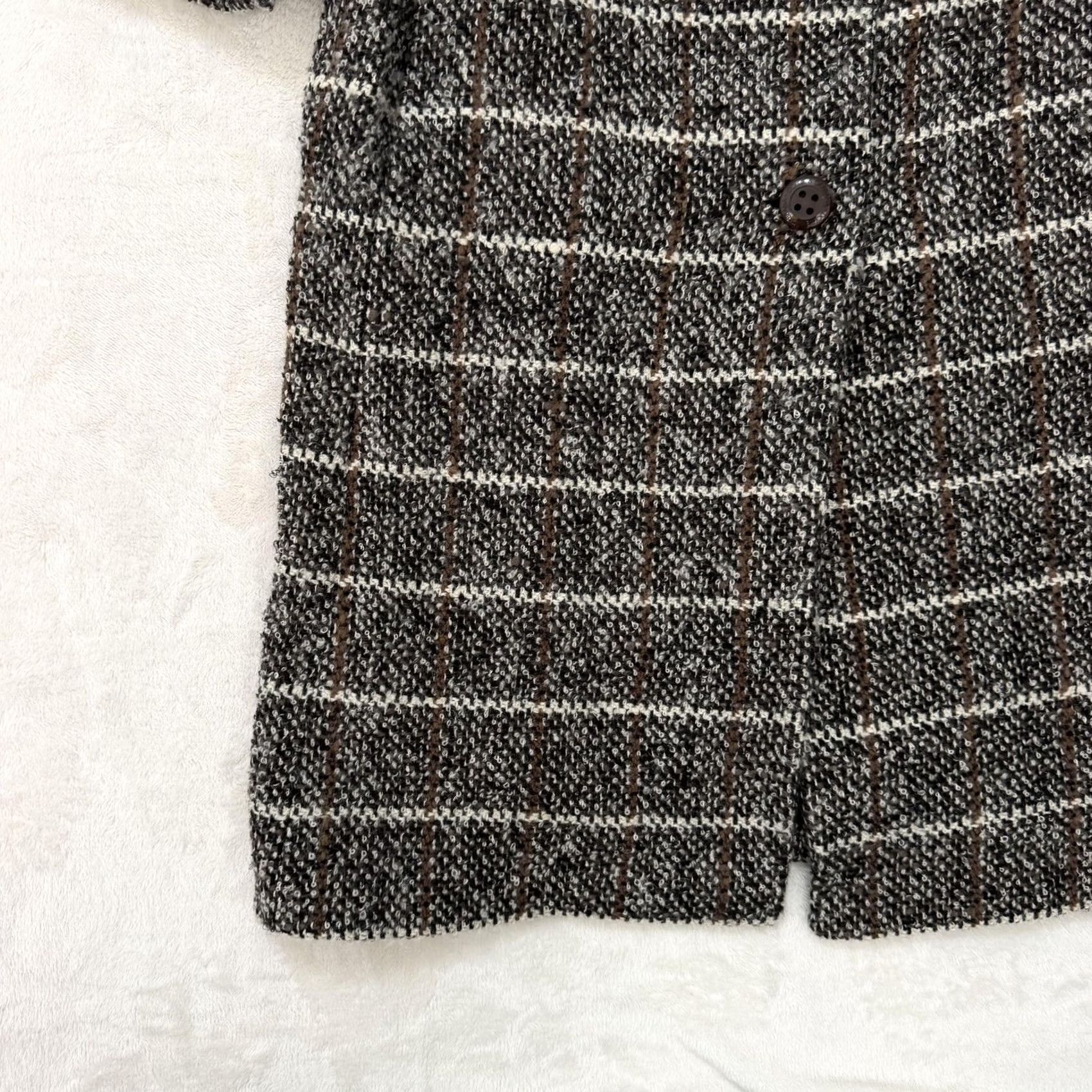 Dolce & Gabbana Dolce & Gabbana Coat Womens 44 Brown Wool Tweed Check Long Size M / US 6-8 / IT 42-44 - 6 Thumbnail