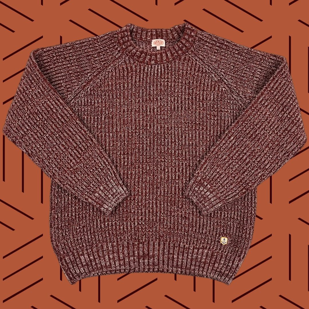 Vintage Armor Lux Sweater Mens L Red White Wool Blend Fisherman Knit Pullover Crewneck Size US L / EU 52-54 / 3 - 1 Thumbnail