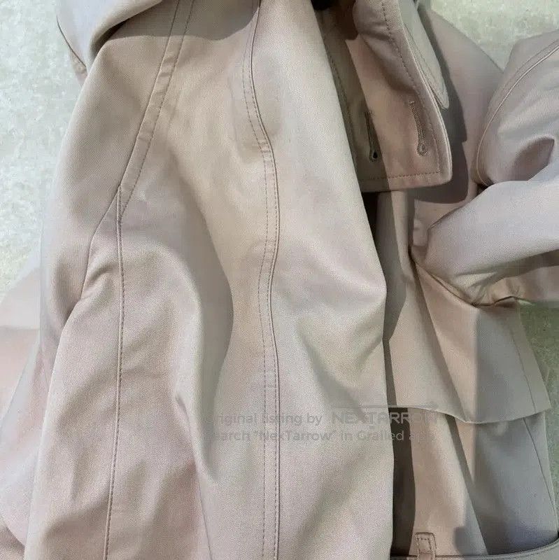 Burberry Burberry Pink Cotton Women's Trench Coat. Size M / US 6-8 / IT 42-44 - 3 Thumbnail
