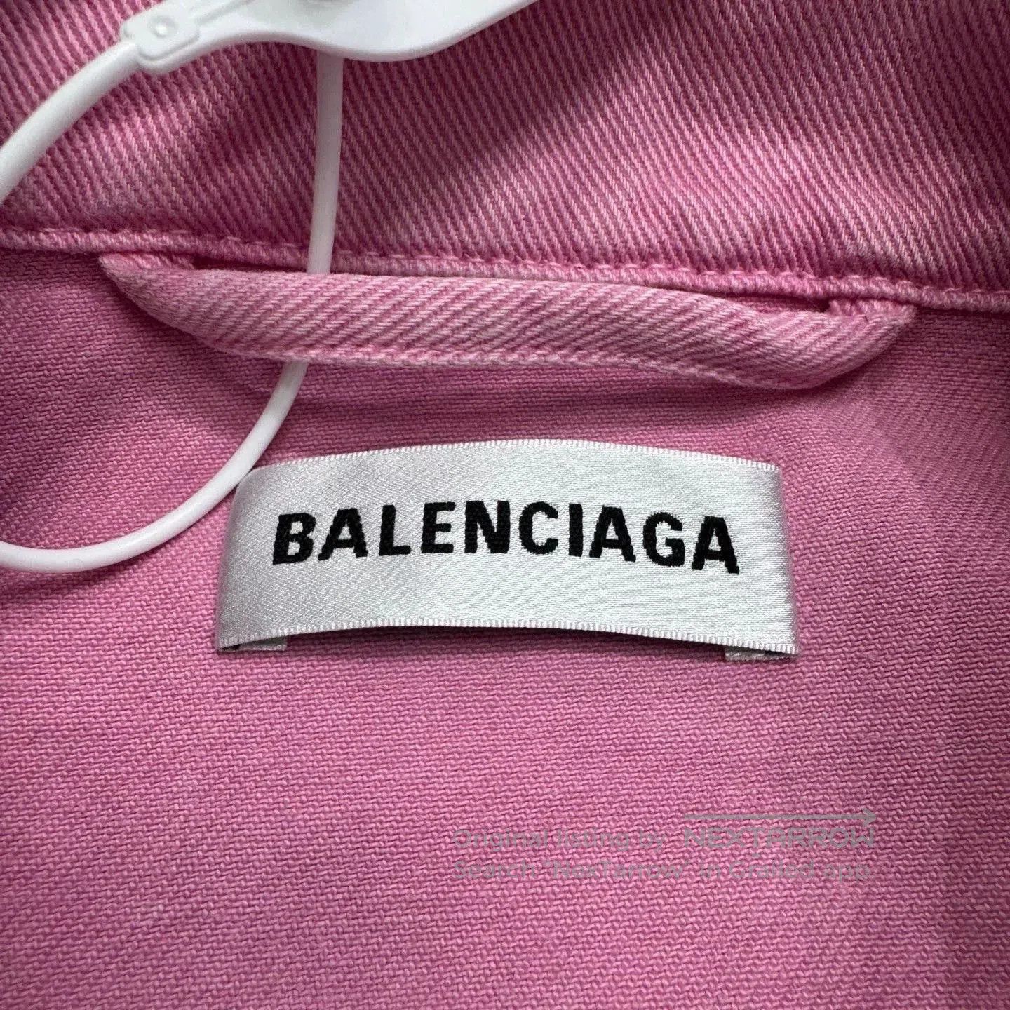 Balenciaga Balenciaga Embroidered Pink Denim Jacket. Size US XXL / EU 58 / 5 - 2 Thumbnail
