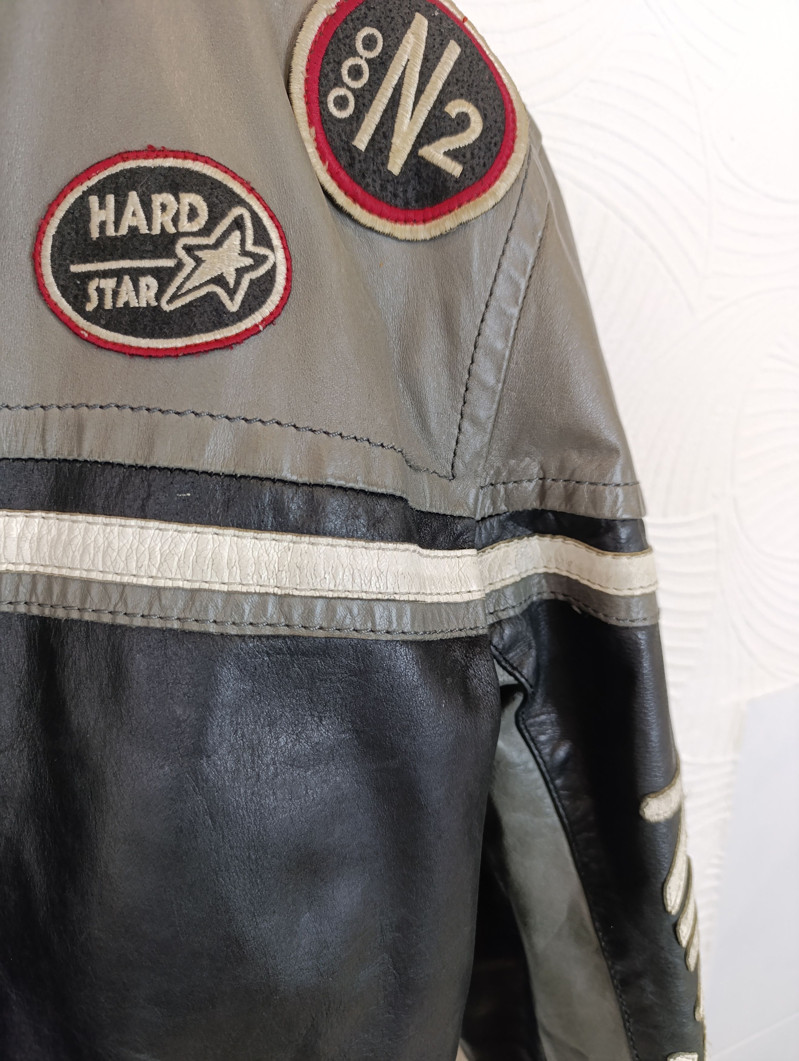 Genuine Leather × Vintage VINTAGE SNAPSHOT RACING MOTORCYCLE LEATHER BIKER JACKET Size US M / EU 48-50 / 2 - 8 Thumbnail
