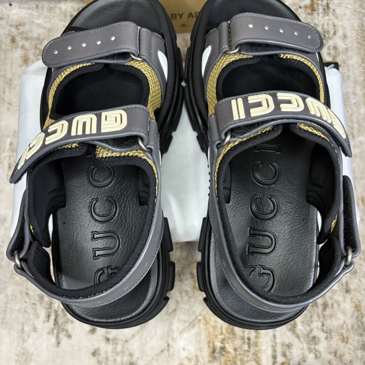 Gucci Size 9 - GUCCI SEGA Sandals Black Bronw 546064 DIR10 1265 Size US 9 / EU 42 - 6 Thumbnail