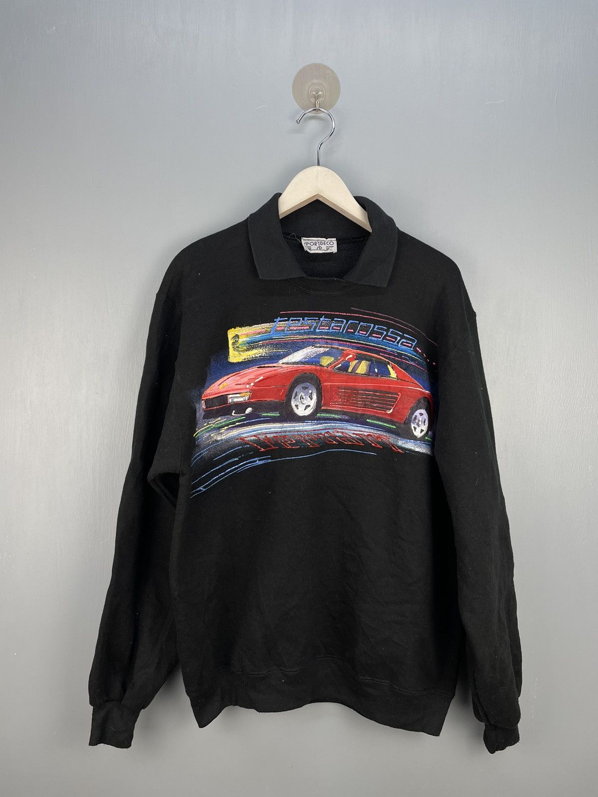 Ferrari Vintage 90s Ferrari hand drawing sweatshirt Size US L / EU 52-54 / 3 - 1 Thumbnail