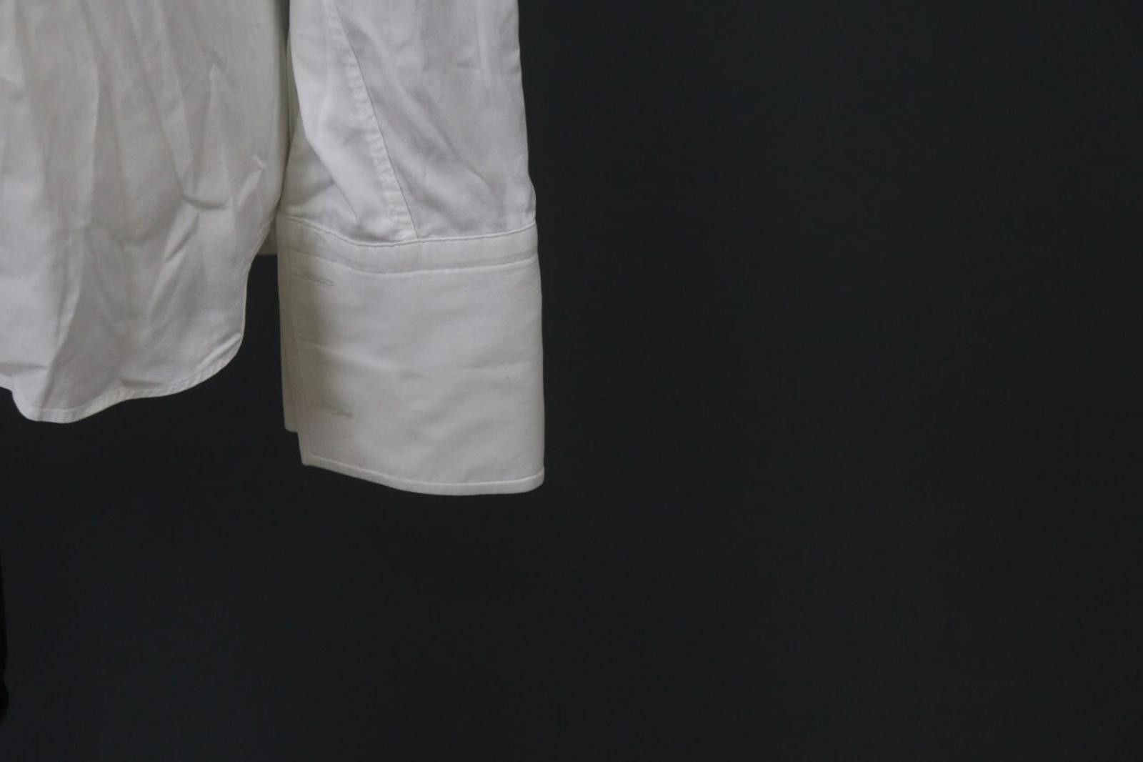 Designer Boggi White Cotton Collared Front Dress Shirt Size 40 Size 38R - 4 Thumbnail