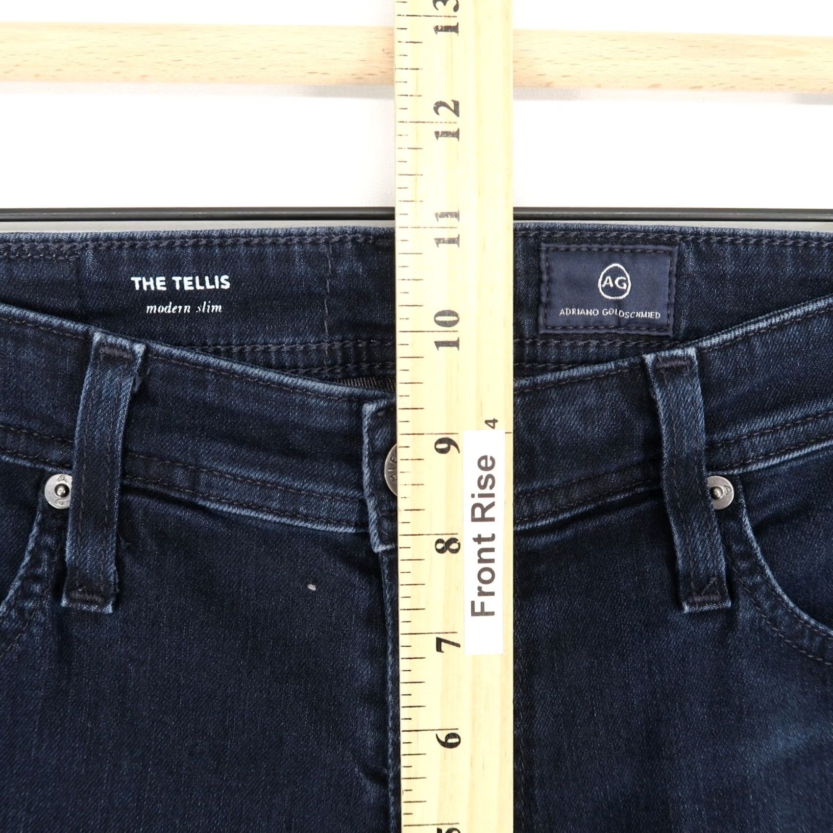 Vintage AG Adriano Goldschmied Jeans Mens 30 Blue The Tellis 30x27 Dark Modern Slim Hemmed Size US 30 / EU 46 - 4 Thumbnail